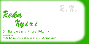 reka nyiri business card